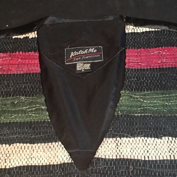 Katch Me Retro BoHo Biker NWT Vintage Cowboy Western Suede Leather Vest L F - Picture 5 of 8